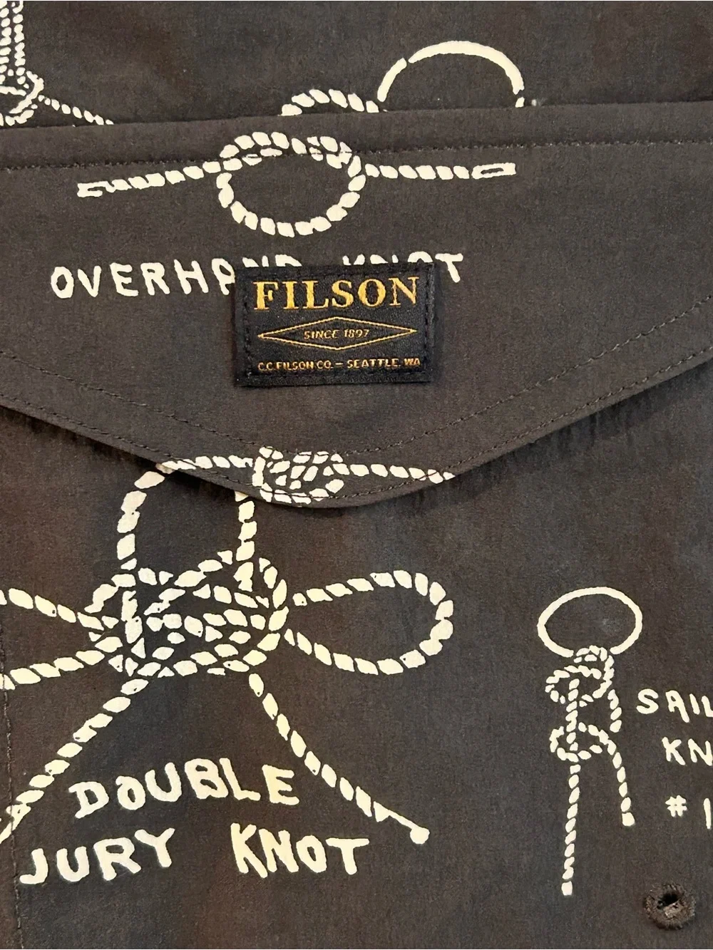 Filson Mens Glacier Bay Trunks nautical knots swim